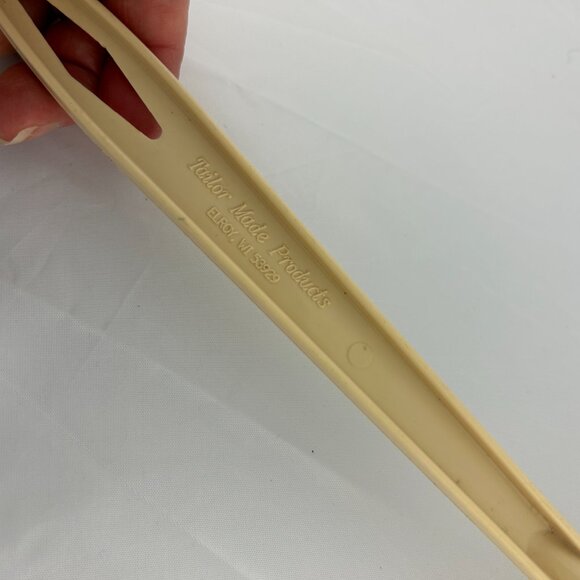 Vtg Tailor Made Nylon Spaghetti Pasta Fork Spoon Server Measuring Almond Cream - Picture 4 of 6